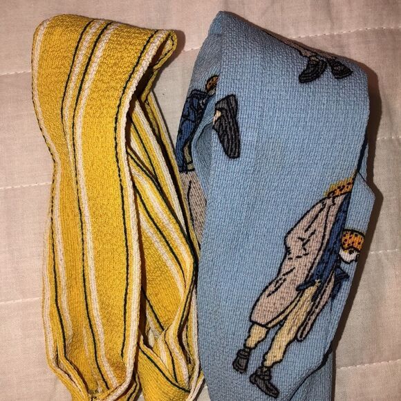 Boho Twisted Front Elastic Back Headbands set of 4 Blue Yellow White Fuchsia - Picture 11 of 12